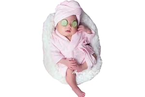 HIMOM Bata Albornoz con Toalla de Bebé Trajes de Fotografía para recién Nacidos niños niñas Disfraces Ropa para Foto,2 PCS Photography Clothing Props