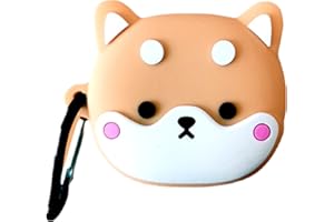 PLXBYC Etui na słuchawki do Xiaomi Redmi Buds4 lite, 3D urocza kreskówkowa silikonowa bezprzewodowa obudowa na zestaw słuchawkowy do Redmi Buds 4 lite z haczykiem (Shiba Inu)