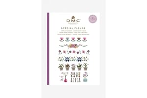 DMC - Mini book punto croce Fiori, formato A6, 40 pagine con 80/100 mini motivi