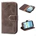 Produktbild Mulbess (Vintage bookstyle) Premium Handy Schutzhülle Ledertasche im Kartenfach für Samsung Galaxy S3 / S3 Neo (4,8 Zoll) Tasche Hülle Leder Etui Schale,Vintage Braun
