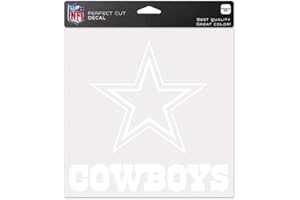 Wincraft NFL Dallas Cowboys WCR25659014 Perfect Cut Aufkleber, 20,3 x 20,3 cm, Weiß