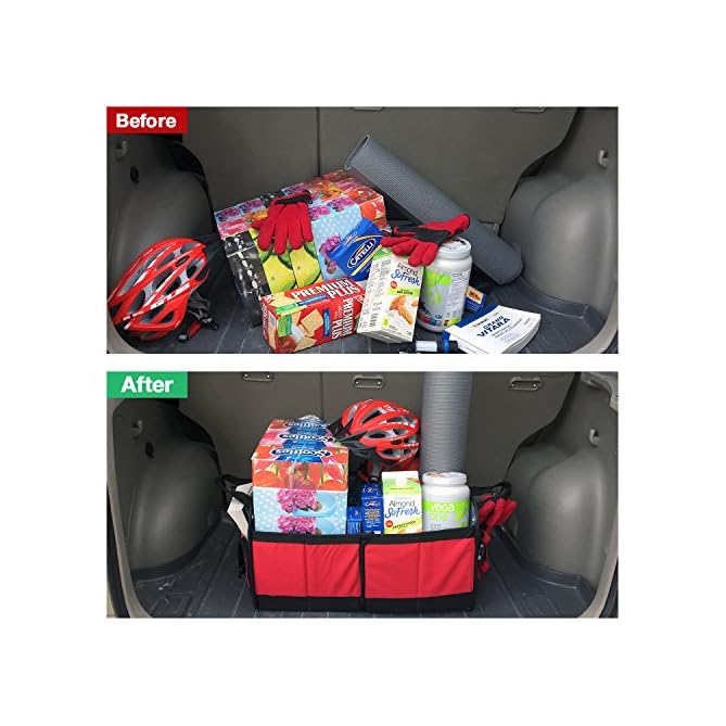 Large Car Boot Organiser by Ditu Ultra Sturdy Foldable Car Storage to