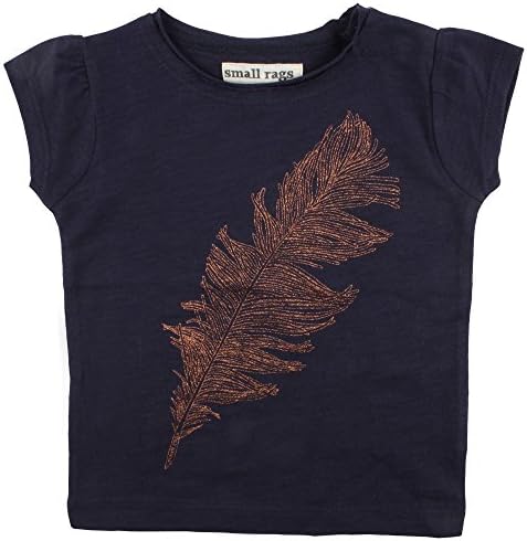 Small Rags Baby Girls' Ella SS Top T-Shirt, Blau (Navy Iris 03-49), 4 Years