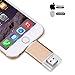 Produktbild USB Flash Drive für iPhone USB 3.0 Speichererweiterung, 3 in 1 Externer Stick Memory Stick für Apple IOS Mac Android Windows Gerät (256GB, Gold)