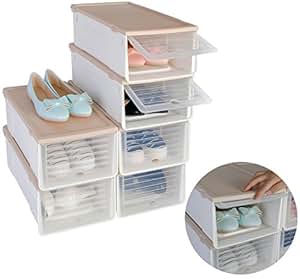 Stapelbar Schuhbox Set 6er Schuhboxen Schuhschachtel Schuhaufbewahrung