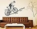 Produktbild jiuyaomai Kühle Sport Fahrrad Mountainbike Decals Wand Vinyl Aufkleber Wohnkultur Wohnzimmer Schlafzimmer Abnehmbare Kunst Wandbilder 57x42 cm
