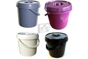 KELLLELLDAAA Ur Choice 14 Litre Nappy Bucket with Lid - Silver/Grey + 200 Nappy Bags Free by Whitefurze