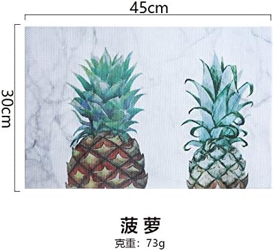 QOANDUAKAZA Simple heat insulation pads for Western food mat waterproof bowl mat waterproof plastic padding mat table mat,pineapple
