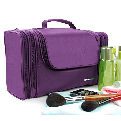 Lavievert wasserdicht und tragbare Nylon-Faser Kulturbeutel / Kulturtasche mit der Kupplung für Reise und Pflegen（ 32*14*19 cm ) - 2