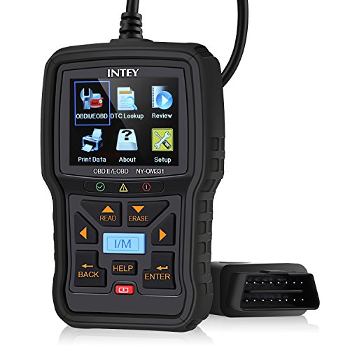 INTEY OM331 OBDII Lecteur de Code de Défaut Véhicule Voiture Outil d'analyse Diagnostic Automatique Lecture et Effacement des Codes d'erreur Ecran Couleur TFT