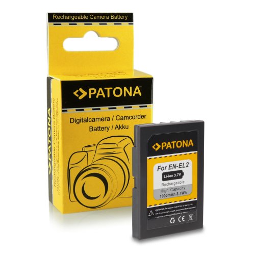PATONA Chargeur   2x Batterie EN-EL2 pour Nikon Coolpix 2500   3500   SQ