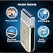LuckyFine Kemei Men's Pocket USB Rechargeable Electric Foil Shaver Beard Razor Travel