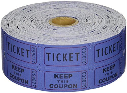 2000 Tickets 50/50 Double Stub Raffle Tickets Split The Pot Roll Fund Raiser Festival