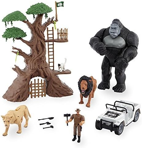 Animal Planet Lights &amp; Sounds Jungle Encounter Mega Playset with Large Gorilla Figure