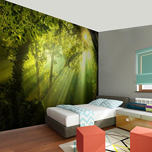 Fototapete Wald 396 x 280 cm – Vliestapete – Wandtapete – Vlies Phototapete – Wand – Wandbilder XXL – !!! 100% MADE IN GERMANY !!! Runa Tapete 9102012a - 5