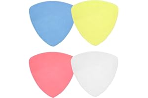 Jagowa 4-Piece Sewing Chalk Triangle Set in an Invisible Box - Colorful Pens for Fabric Marking (White, Yellow, Red, Blue)