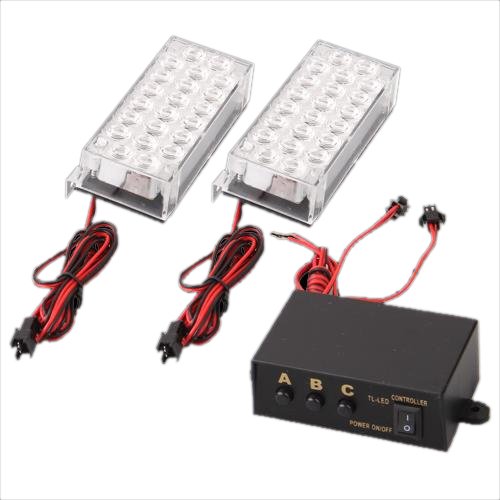CARCHET® SET 2X LAMPE STROBE STROBOSCOPE A 22 LED BLANC 3 MODES