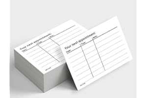 OSCAR FINKS Professional Appointment Reminder Cards, Pack of 200, White, 300gsm Card Stock #1834