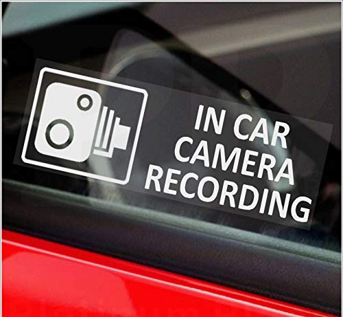Platinum Place - Pegatina para Cristal de Coches, Taxis y Furgonetas (5 Unidades, tamaño pequeño), diseño con Texto In Car Camera Recording