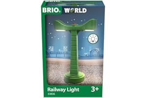 Brio World - 33836 - Eclairage Ferroviaire - Accessoire pour Circuit de Train en Bois - Piles incluses - Jouet pour garçons et Filles à partir de 3 Ans