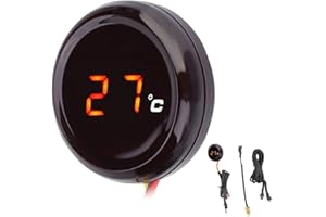 KSTE Misuratore Temperatura Moto, Termometro for Moto - Misuratore di Temperatura dell'Acqua, Misuratore di Temperatura dell'Acqua for Kawasaki Y-a-m-a-h-a Suzuki (Colore : Red Light)