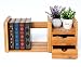 Produktbild WOLTU RG9258br-a Bücherregal Schreibtisch Bambus Einstellbare Tischorganizer Schreibtischbox, Natur
