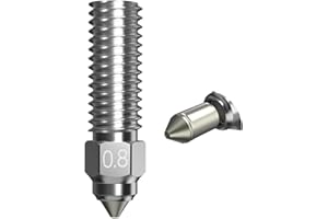 HOCENWAY Upgrade K1 Bimetal Nozzle 0.8 High Flow High Temperature Plated Copper Hardened Steel Bimetallic Nozzle Compatible with Official Creality K1 K1 Max CR-M4 3D Printer (0.8mm)