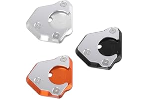FATEXPRESS Motorrad Aftermarket CNC Aluminium Seitenständer Ständer Stützplatte Fußpolster für K.T.M Duke 125 250 Duke125 Duke250 2017-2018 Duke 390 Duke390 2017 2018 2019 2020 2021 2022 2023 (Orange)