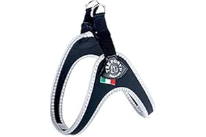 Tre Ponti Fibbia Pettorina per Cani di Piccola Taglia, 1,5 cm, Nero