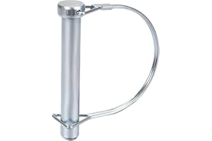 DTGN 10mm x 100mm (Dxl) Spina Bloccaggio Albero - 1 Pezzo - Ideale per Rimorchi Agricoli Prati - Spina Accoppiatore Rotonda Acciaio Al Carbonio - Tonalità Argento