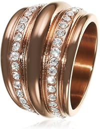 Dyrberg/núcleo Damen-anillo de apilamiento 15/02 Galicia II RG crystal parte dorado - 338013