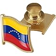 vmcoatdu Country Flag Backs Locking Pin Keepers Locking Clasp Pin Badge International Travel Brooch Metal Alloy Souvenir Pin 0.75x0.7 Inch Small Pin