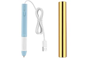 BAOFALI Hot Heated Foil Pens & Hot Foil Roll Set for Card Making Craft Scrapbooking with USB Cable DC5V Write, Draw, Trace, and Stencil Your Way to Shiny Foiled Beauty Using The Hot Foil Pen (0.8MM)