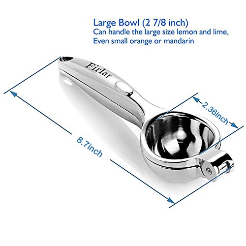 Firlar Lemon Squeezer Stainless Steel Manual Citrus Lime Juicer Anti-corrosive Hand Press Fruit Juice by Firlar - 4