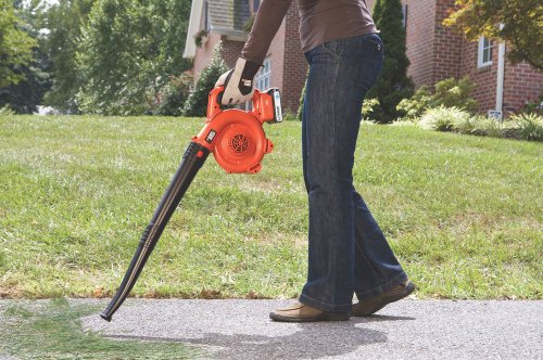 Black+Decker 18V Li-Ion Akku-Gartenbläser, Laubbläser, ohne Akku, 192km/h Blasgeschwindigkeit, GWC1800LB, schwarz orange - 4