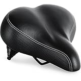Most Comfortable Bicycle Seat for Seniors – Extra Wide and Padded Bicycle Saddle for Men and Women Comfort – Universal Bike Seat Replacement