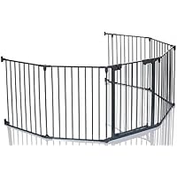 Lcp Kids Baby Kaminschutzgitter mit Sicherheitstür, Größe 5 + 1