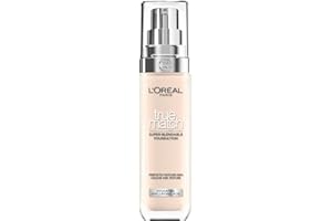 ‎L'OREAL PARIS L'Oréal Paris True Match trwały podkład do twarzy w płynie, pielęgnujący z kwasem hialuronowym, SPF 17, 0.5 Porcelain Rose, 30 ml