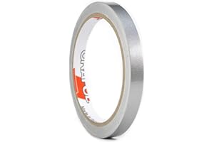 ‎1A STYLE STICKER Auto Zierstreifen Silber Metallic Folie Folienstreifen Glänzend Autodekor Folie Pinstripes Silver (15mm, Silber)