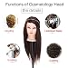 TopDirect 22" 35% Real Hair Training Head Hairdressing Mannequin Head Doll Cosmetology Mannequin Manikin Practice Head Model with Clamp Holder