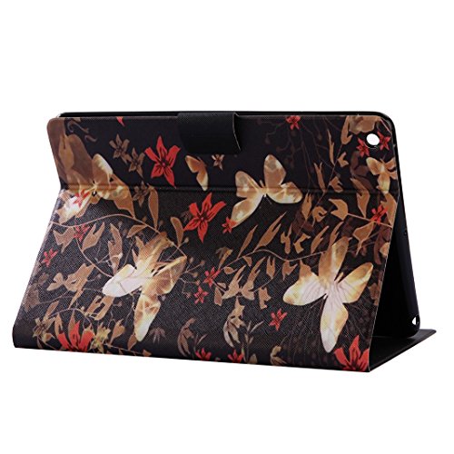 iPad Mini 3 Tasche Leder, iPad Mini 2 Hülle, iPad Mini Flip Bumper Hülle, Moon mood® Automatischen Schlaf / Wake Ledertasche für Apple iPad Mini 1/2/3 7.9 Zoll, PU Leder Cover Folio Handyhülle Gemalt Muster Premium Bumper Handytasche Backcover Tasche Stand Etui im BookStyle Case mit Brieftasche Standfunktion Halter Kreditkarte Slots und Magnetverschluss Cover mit Weich TPU Innere Auto Wakeup / Untätigkeit -Funktion Fall Etui Tasche für iPad Mini 1/2/3 (nicht für iPad Mini 4) - 4