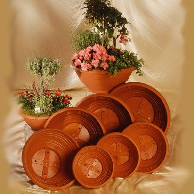 Pflanzschale Grabschale Kunststoff Cortina D: 60cm, Farbe:terracotta - 5
