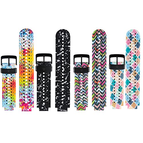 Correa de reloj de silicona suave para Garmin Forerunner 235 de Fit-power, repuesto ideal para Garmin Forerunner 235, 220, 230, 620, 630 y 735, PACK OF 4