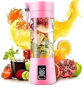Kapdendra 6 Blades USB Juicer Portable Blender Electric Vegetables Fruit Smoothie Squeezers Mixer for Home Travel Cup (Multicolor)