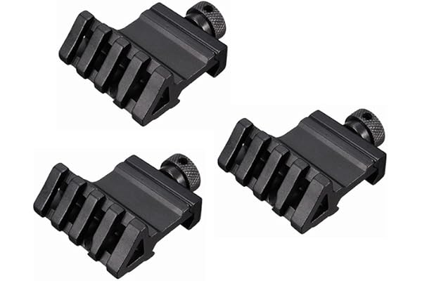 3 paquet 45 degrés Angle Tactique Scope Mount Aluminium Offset 4 Slot Rail Latéral RTS Airsoft 45mm 20mm Picatinny Weaver Laser Base Adaptateur