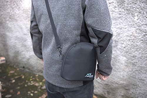 ACE Transport- und Gehörschutztasche für aktive und passive Gehörschützer; MSA Sordin, Impact Sport, Impact PRO uvm. + Schulterband und Reißverschluss - 4