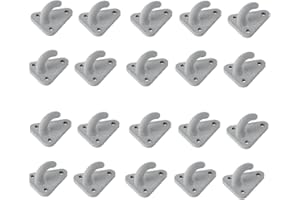 BLNTACKLE76 Set da 10-30 ganci a tre fori in plastica per reti di fissaggio, ganci di tensionamento, occhielli di ancoraggio 45x39mm, ideali per reti per rimorchio, teloni, fissaggio del carico sulla sponda