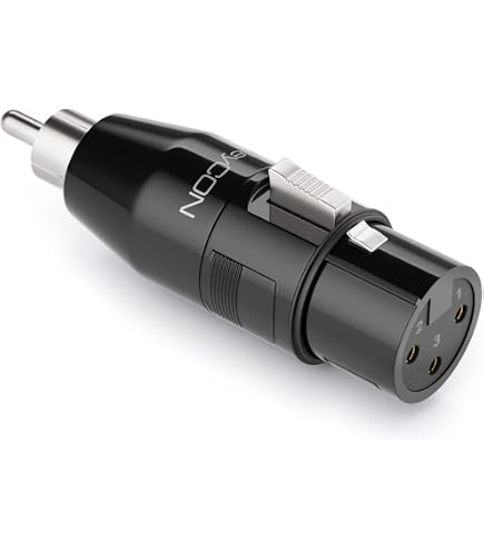 Lot De 2 Adaptateurs Audio XLR 3 Broches Femelles Vers RCA Femelle - Conversion Microphone Amplificateur