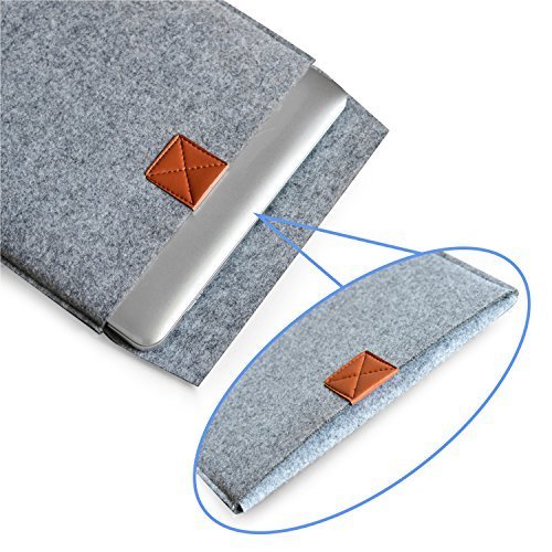 iProtect Schutzhülle MacBook Pro 15″ Zoll Filz Sleeve Hülle Laptop Tasche vertikal grau - 3