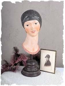 Amazon.de: FRAUENKOPF & TURBAN BÜSTE IM ART DECO STIL PAGENKOPF PALAZZO